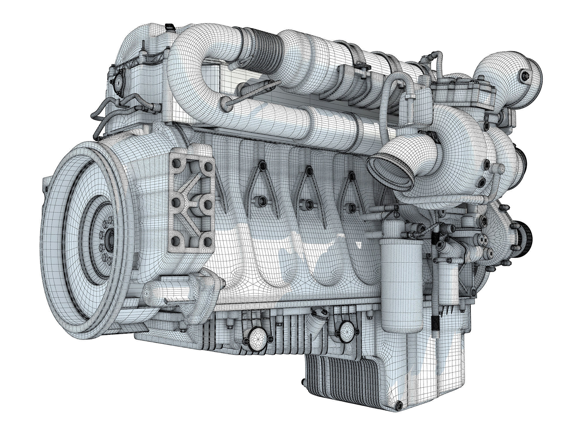 Cummins X12 Truck Engine 3D model_17