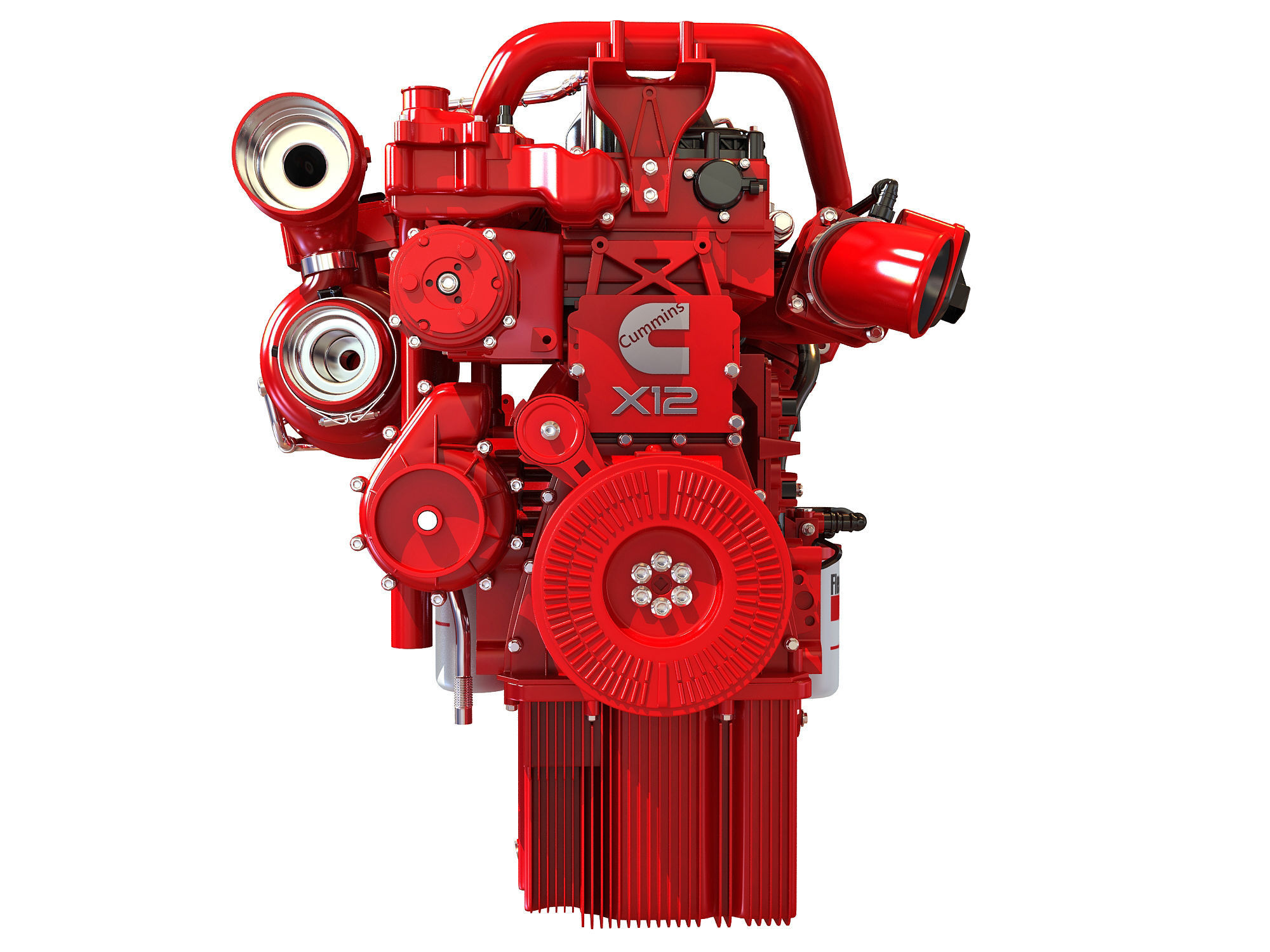 Cummins X12 Truck Engine 3D model_9