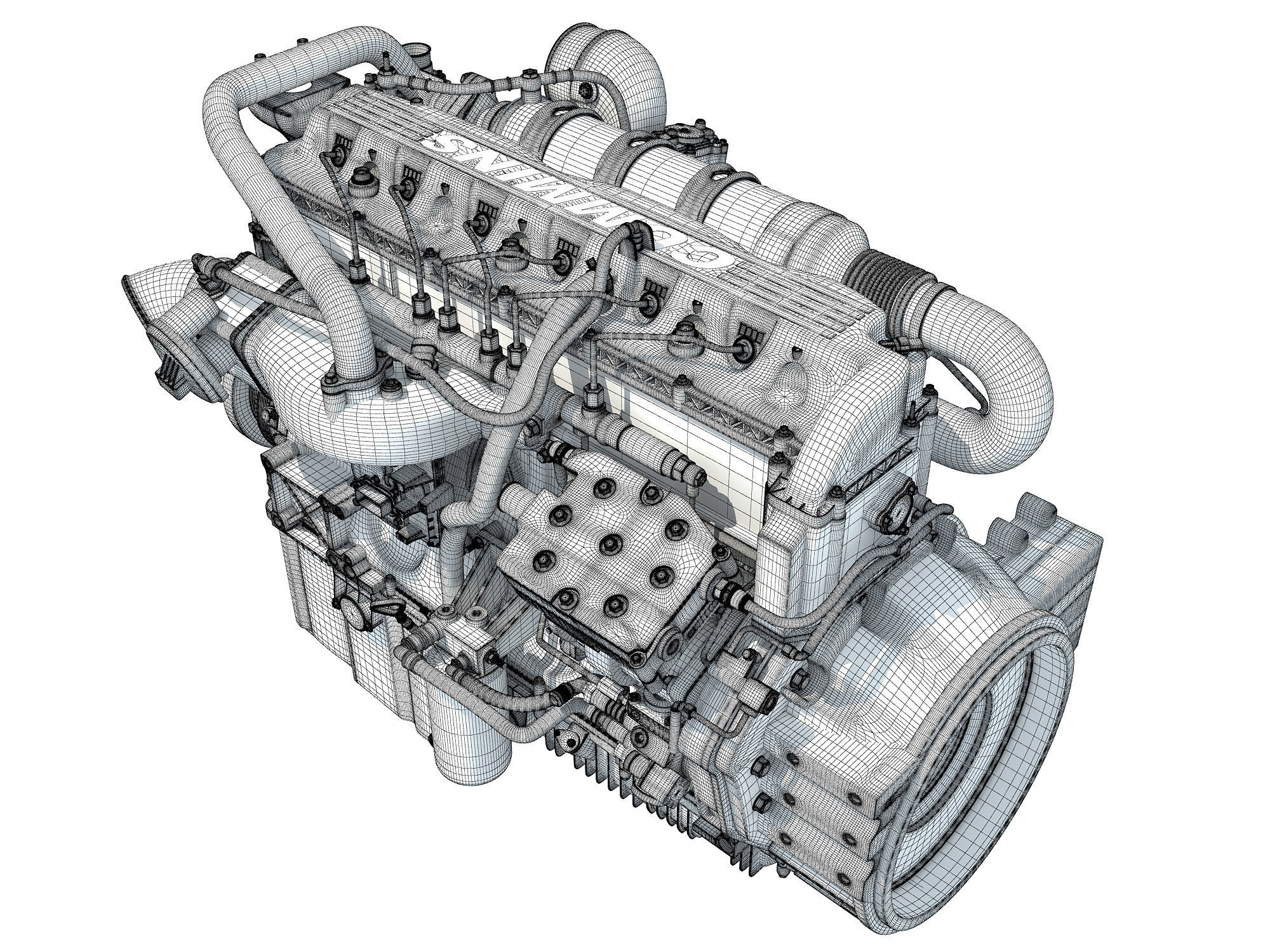 Cummins X12 Truck Engine 3D model_15