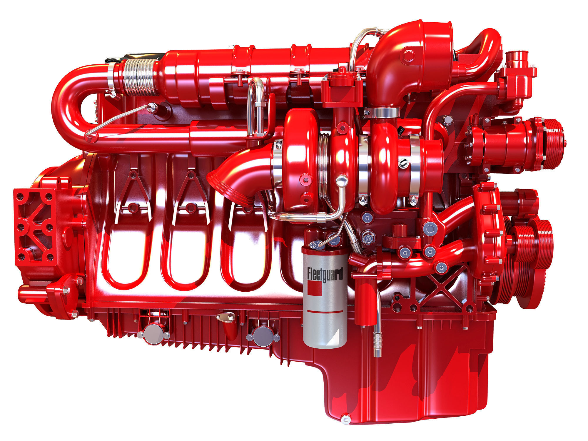 Cummins X12 Truck Engine 3D model_6