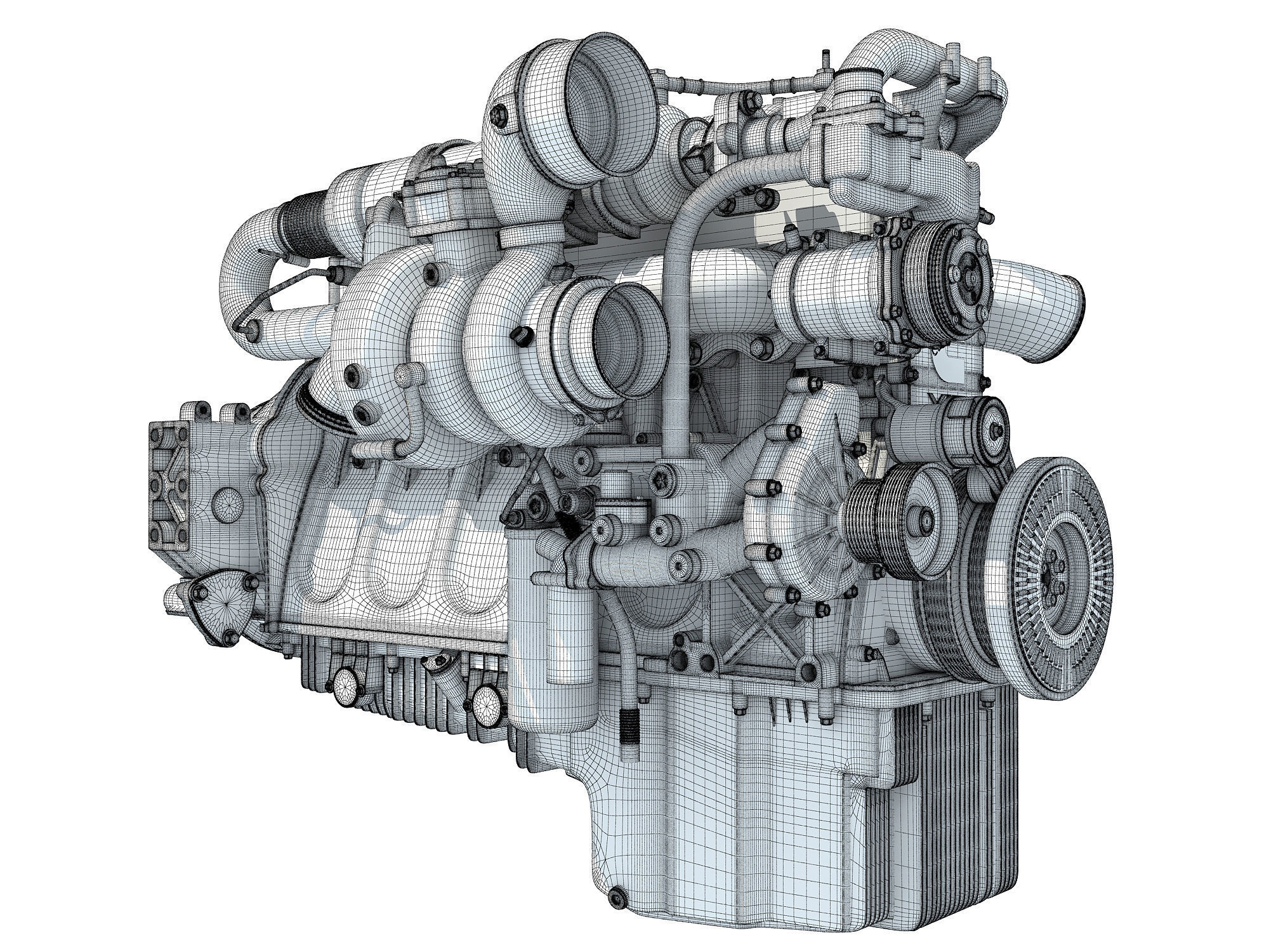 Cummins X12 Truck Engine 3D model_18