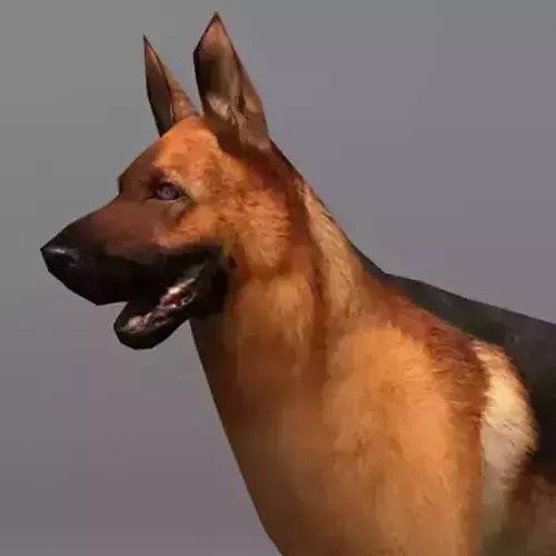 LowPoly Dog - German Shepherd 