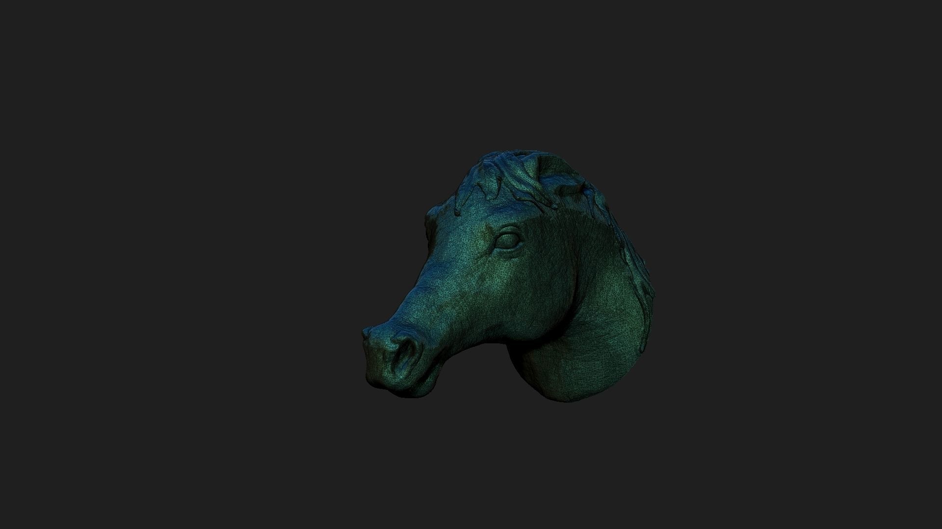 horse head 3D print model_5