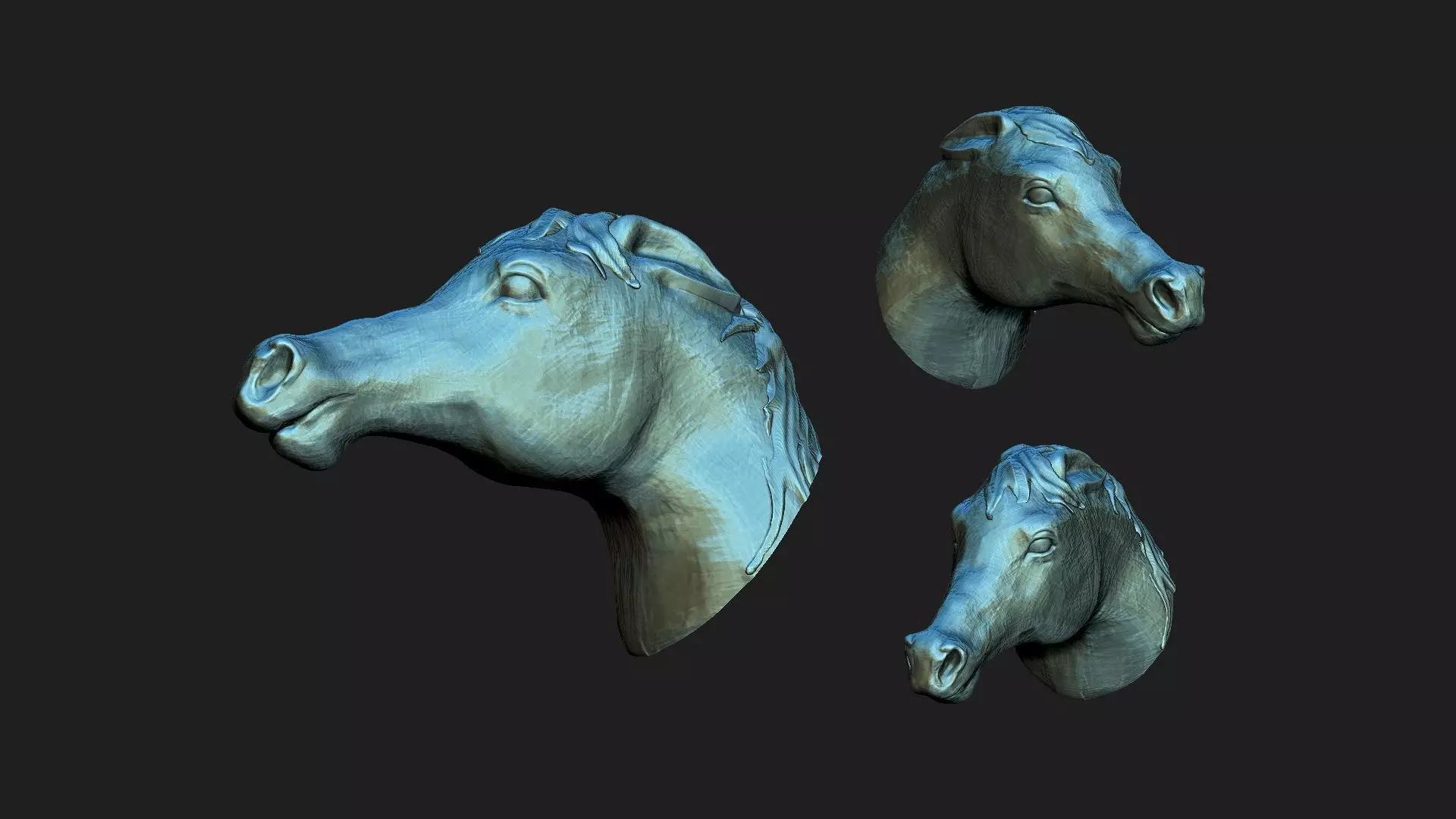 horse head 3D print model_0