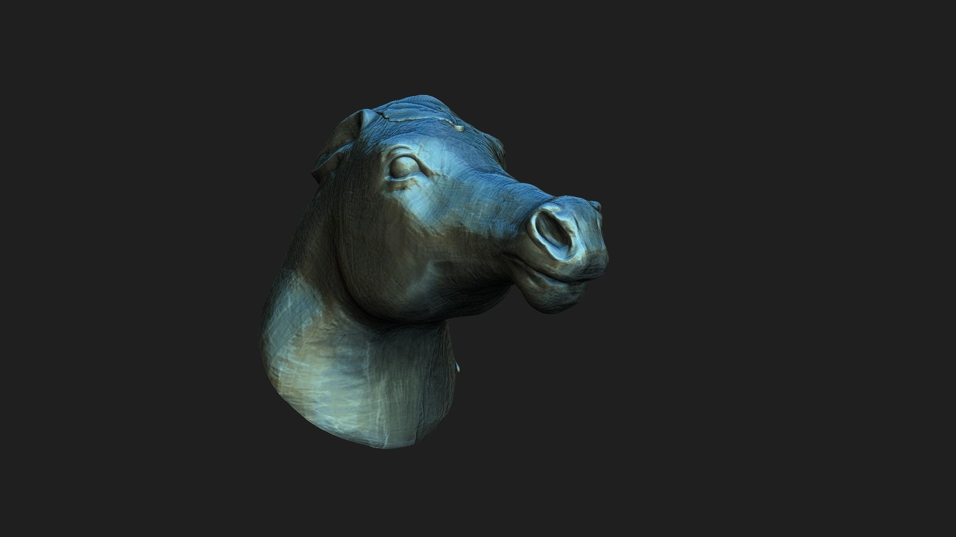 horse head 3D print model_4