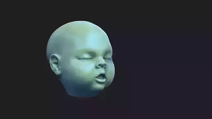 baby head 3d model STL