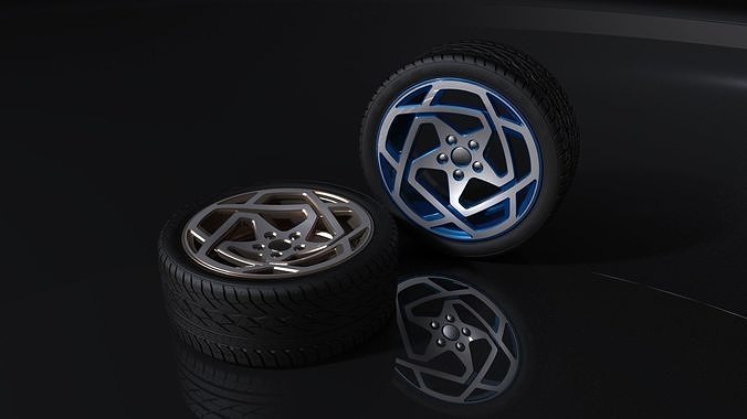 Custom car rim 3D model