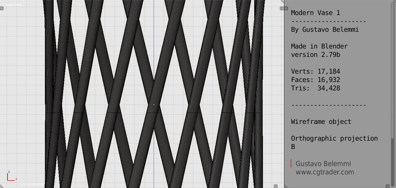 Modern Vase Thin Spiral 3D print model_7