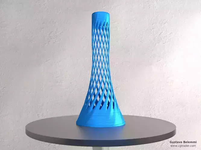 Modern Vase Thin Spiral 3D print model