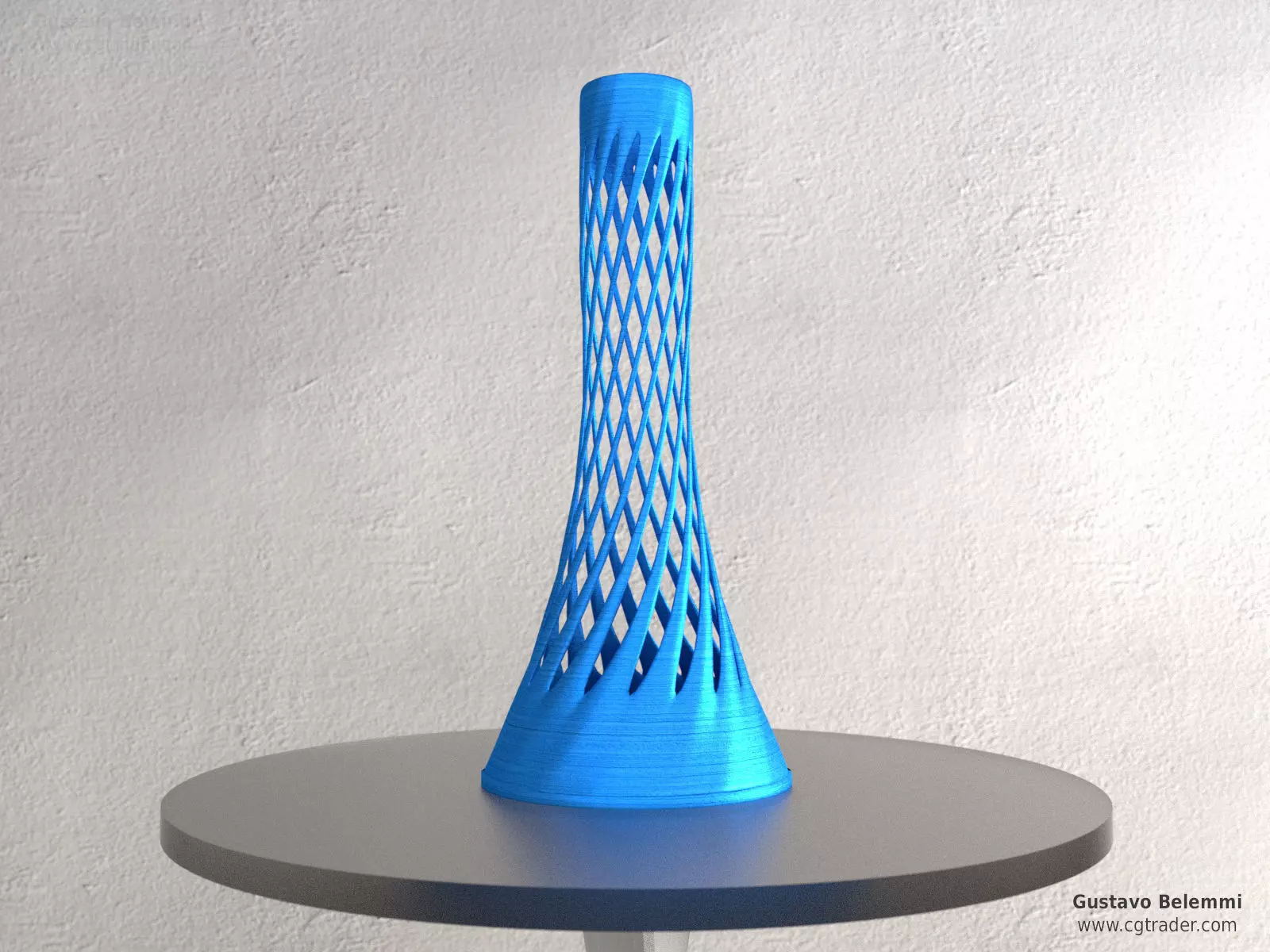 Modern Vase Thin Spiral 3D print model_0