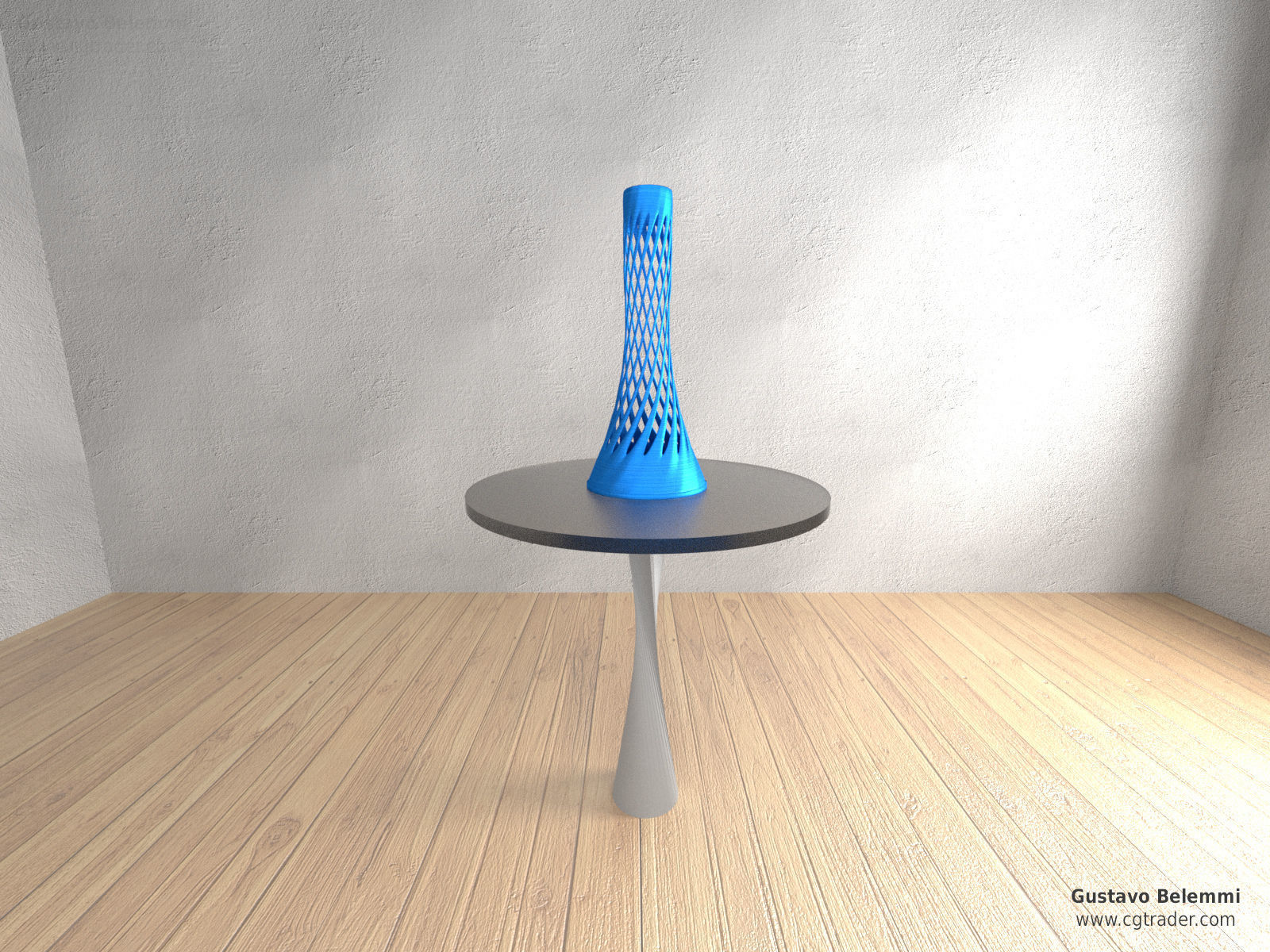 Modern Vase Thin Spiral 3D print model_1