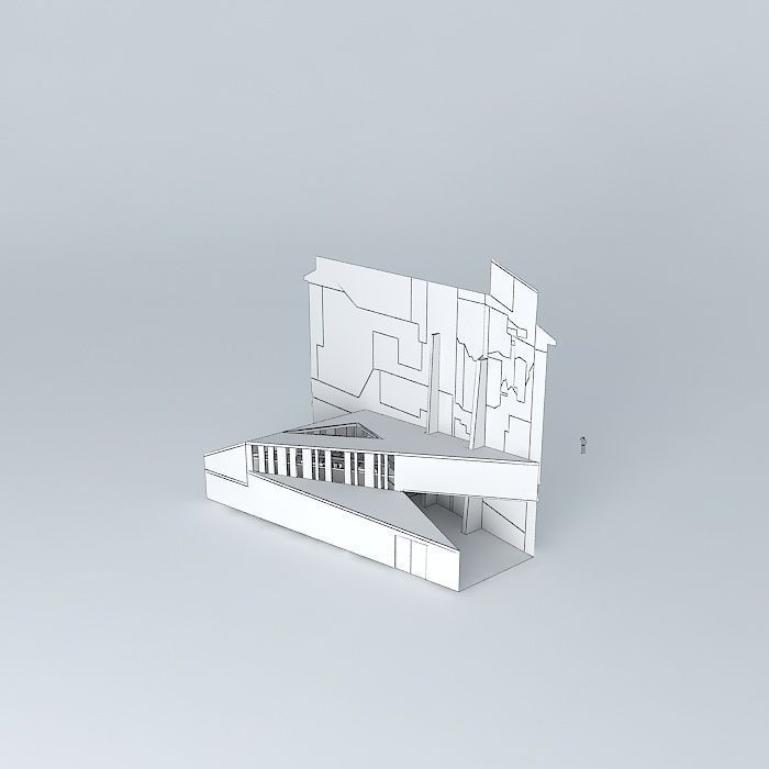 Grunge architecture Free 3D model_3