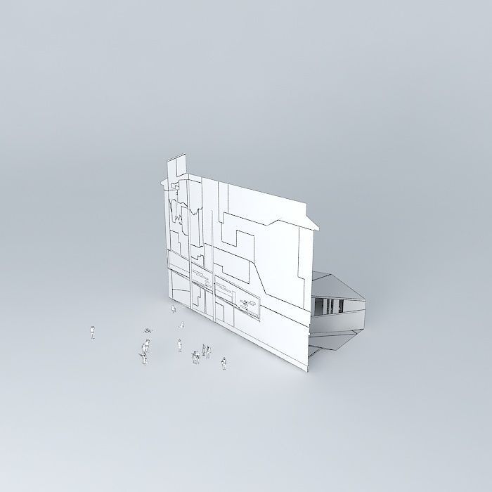 Grunge architecture Free 3D model_4