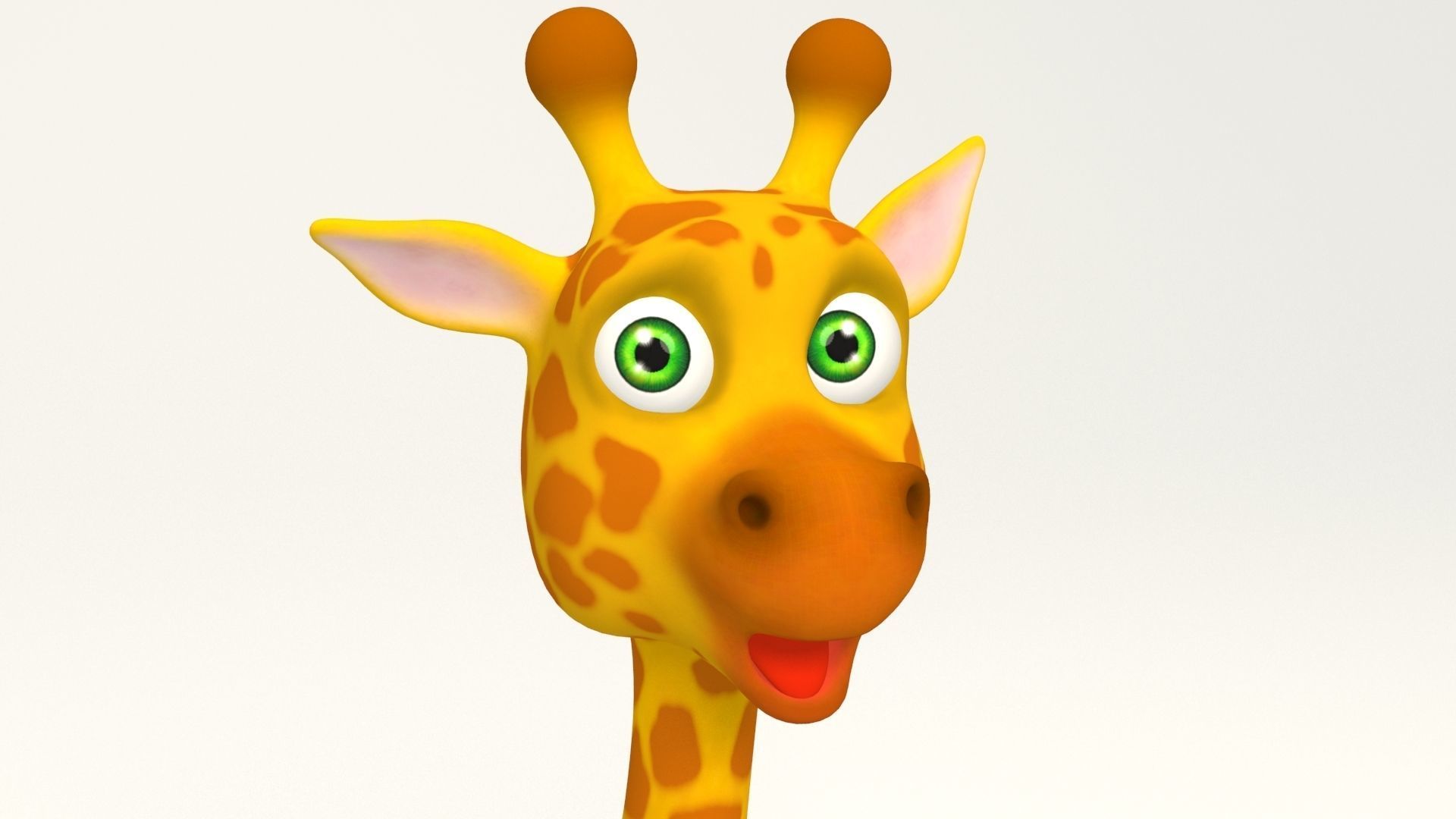 cartoon giraffe Low-poly 3D model_8