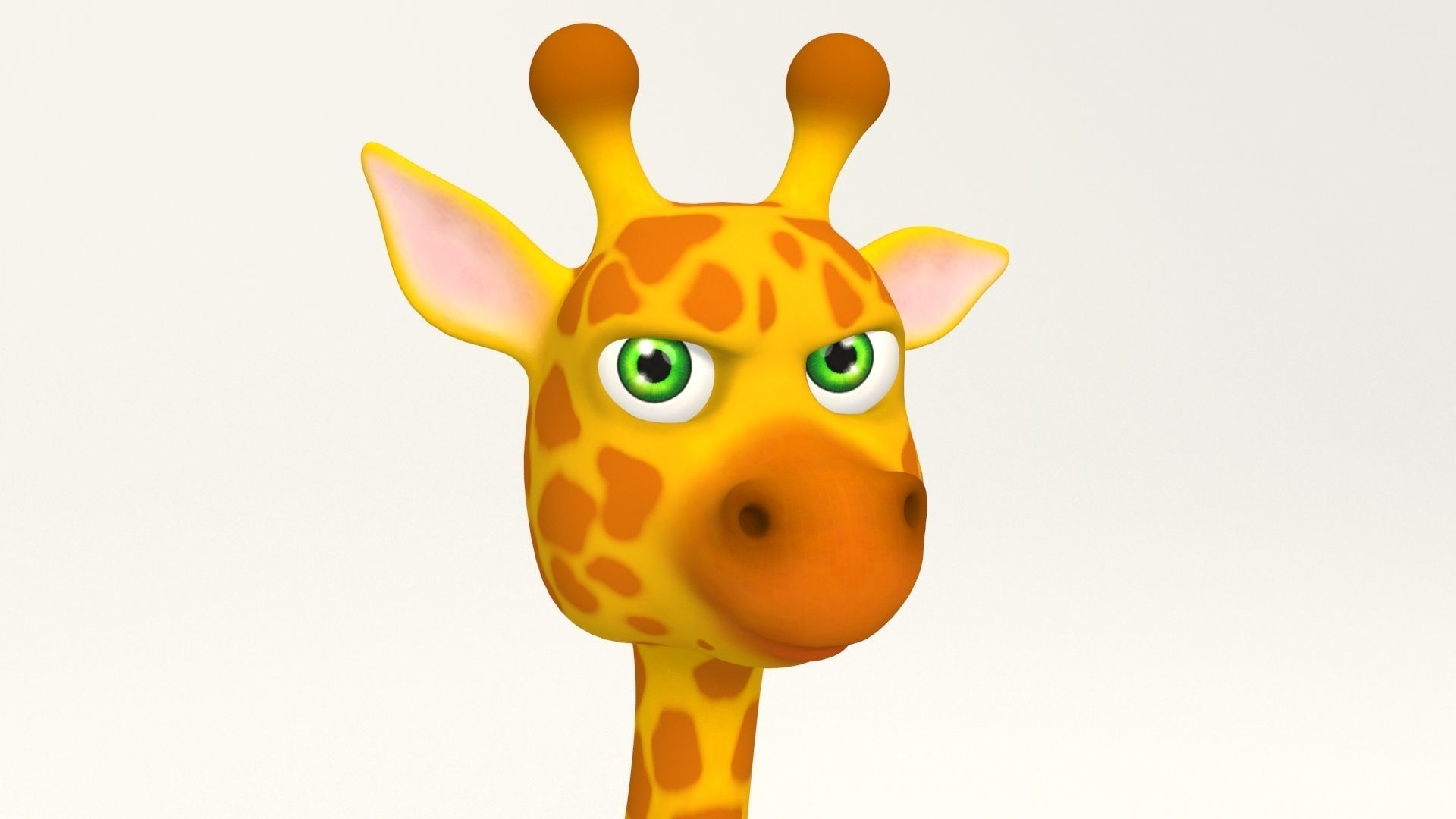 cartoon giraffe Low-poly 3D model_7