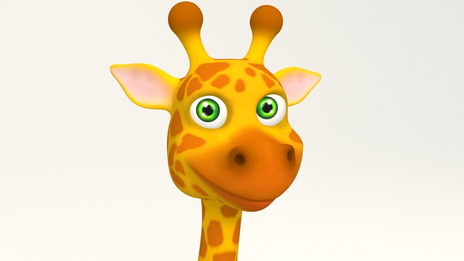 cartoon giraffe Low-poly 3D model_6
