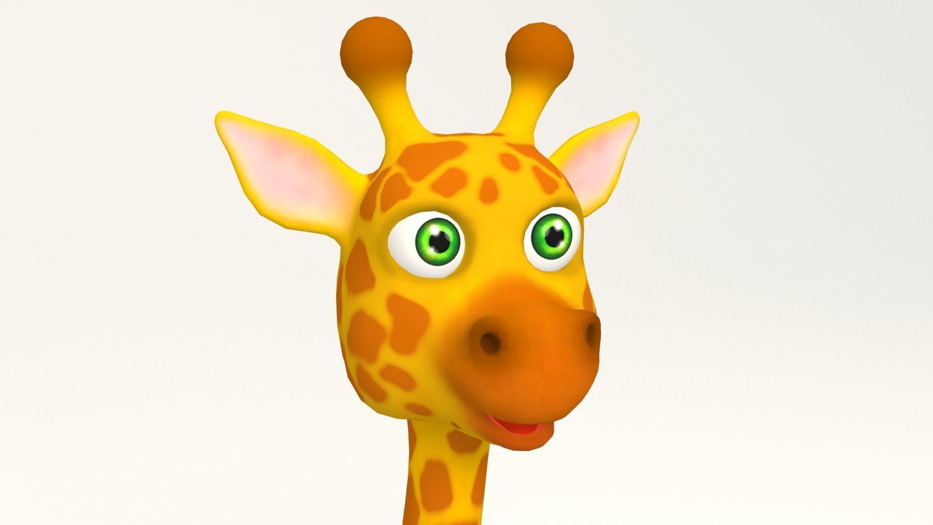 cartoon giraffe Low-poly 3D model_5