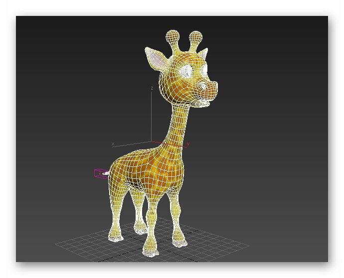 cartoon giraffe Low-poly 3D model_10