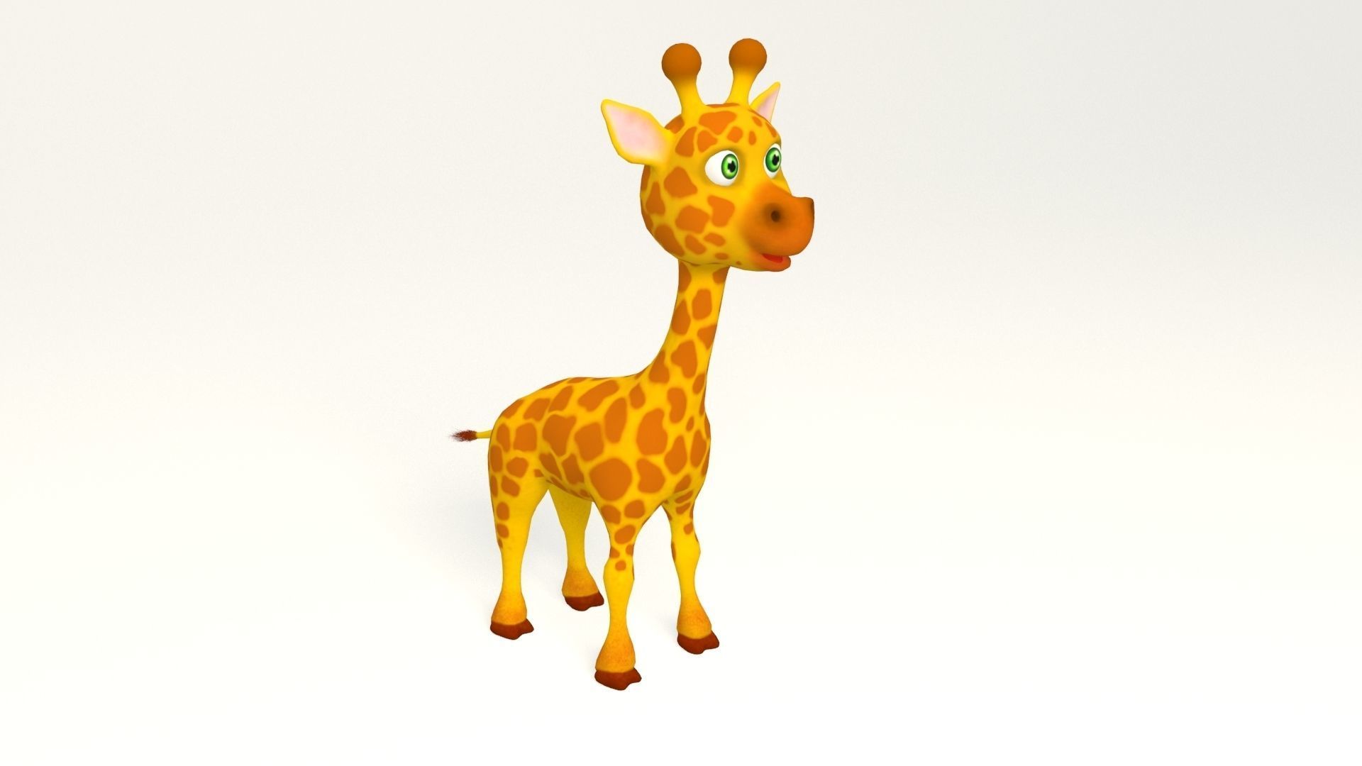 cartoon giraffe Low-poly 3D model_2