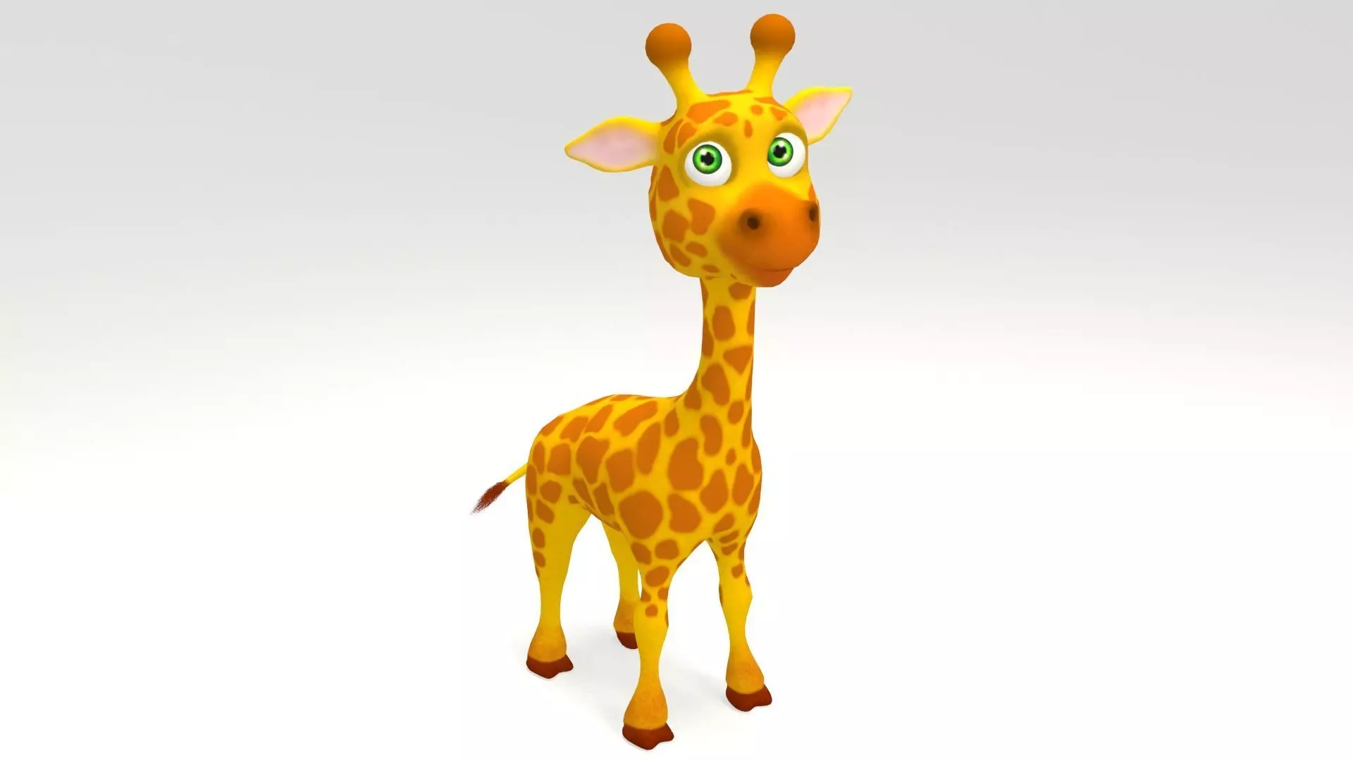 cartoon giraffe Low-poly 3D model_0