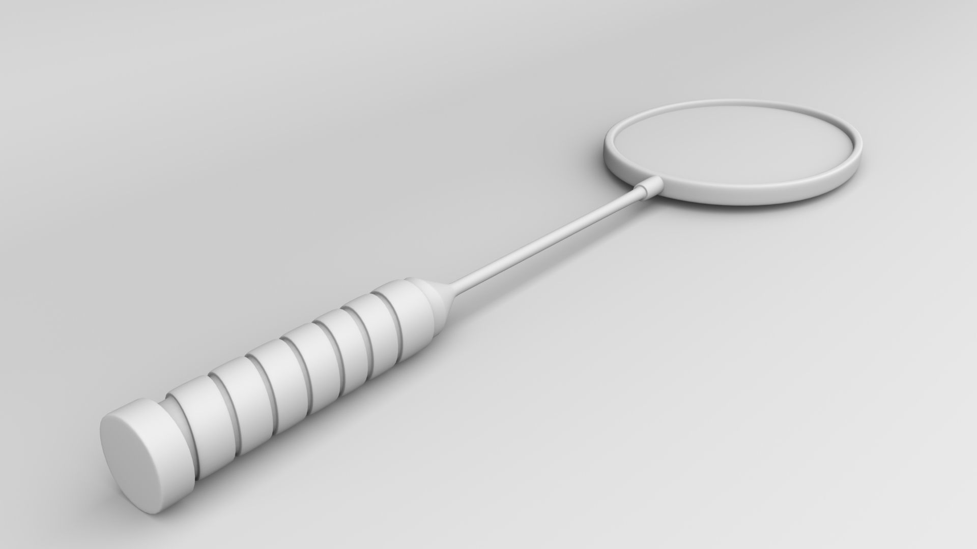 Badminton Racket Low-poly 3D model_2