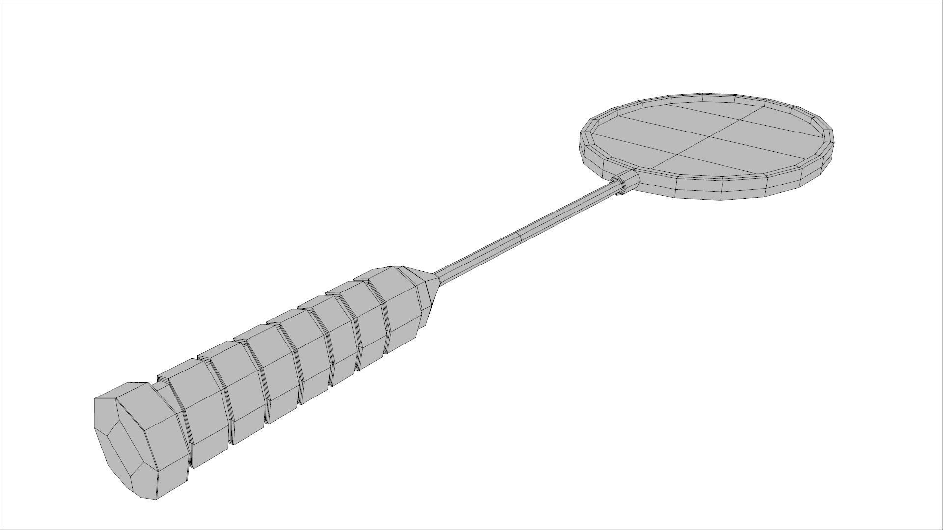 Badminton Racket Low-poly 3D model_3