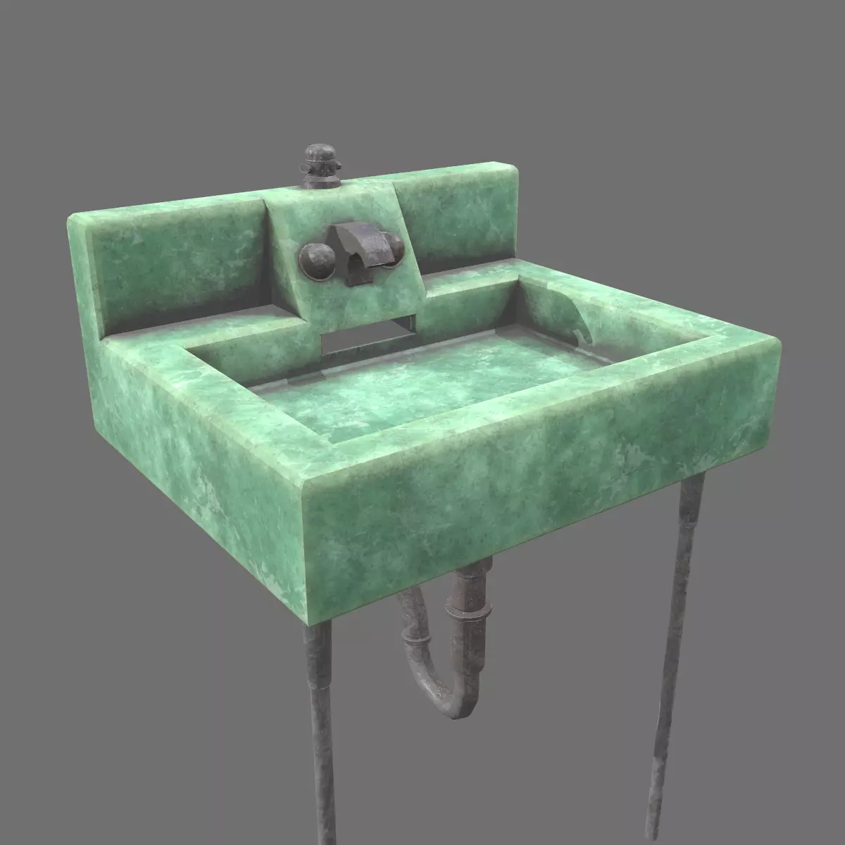 Bathroom Sink Low Poly Game Ready Low-poly 3D model
