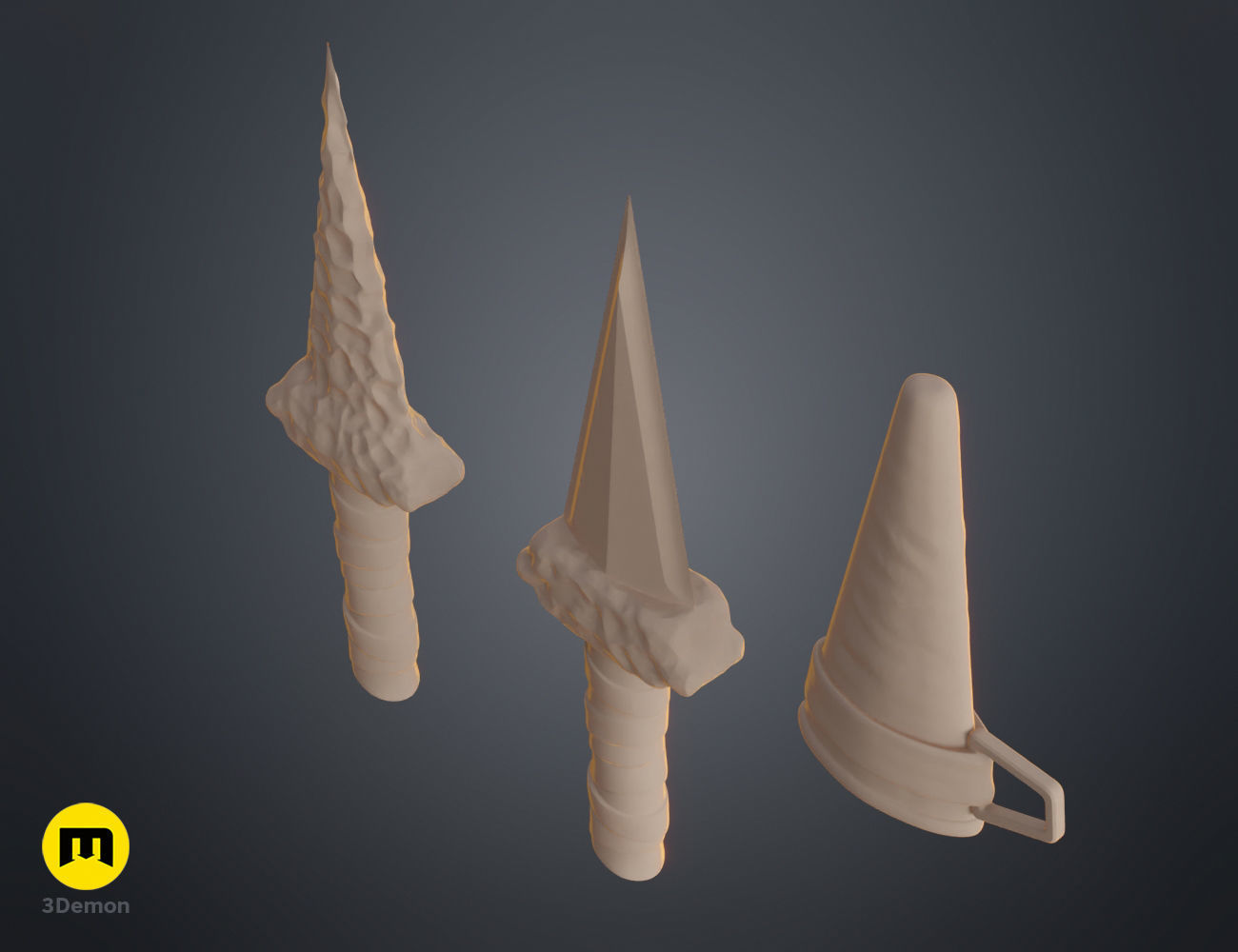 High elf Archer bow and dagger goblin slayer 3D print model_12