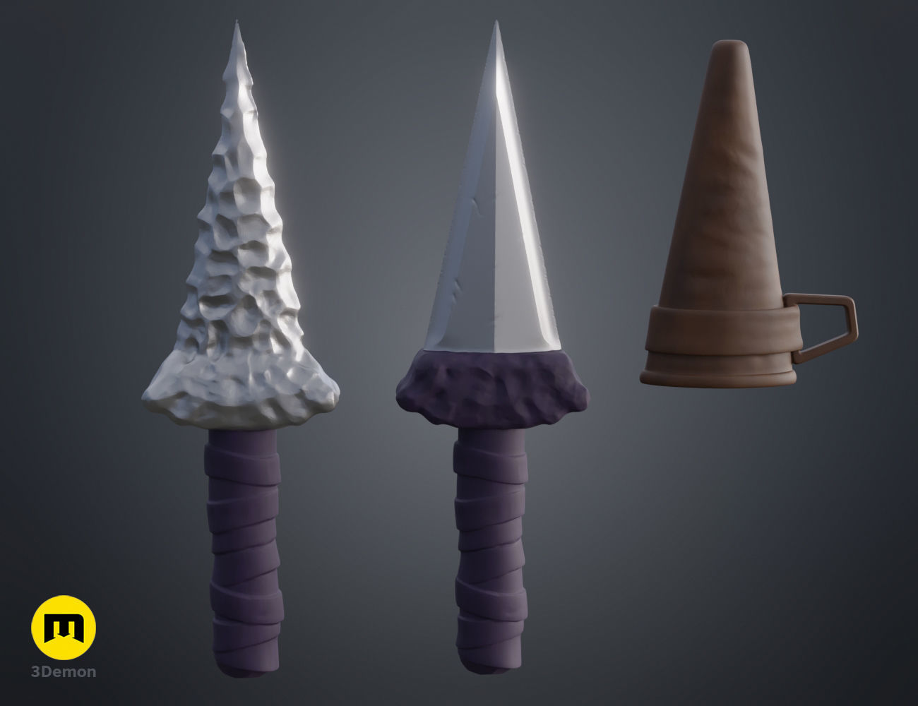 High elf Archer bow and dagger goblin slayer 3D print model_8