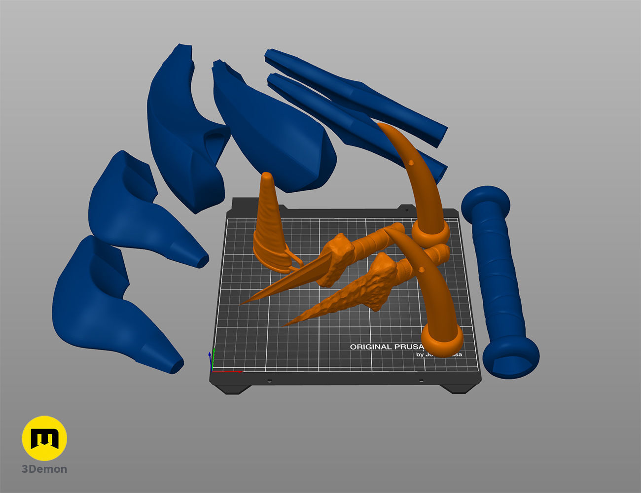 High elf Archer bow and dagger goblin slayer 3D print model_4