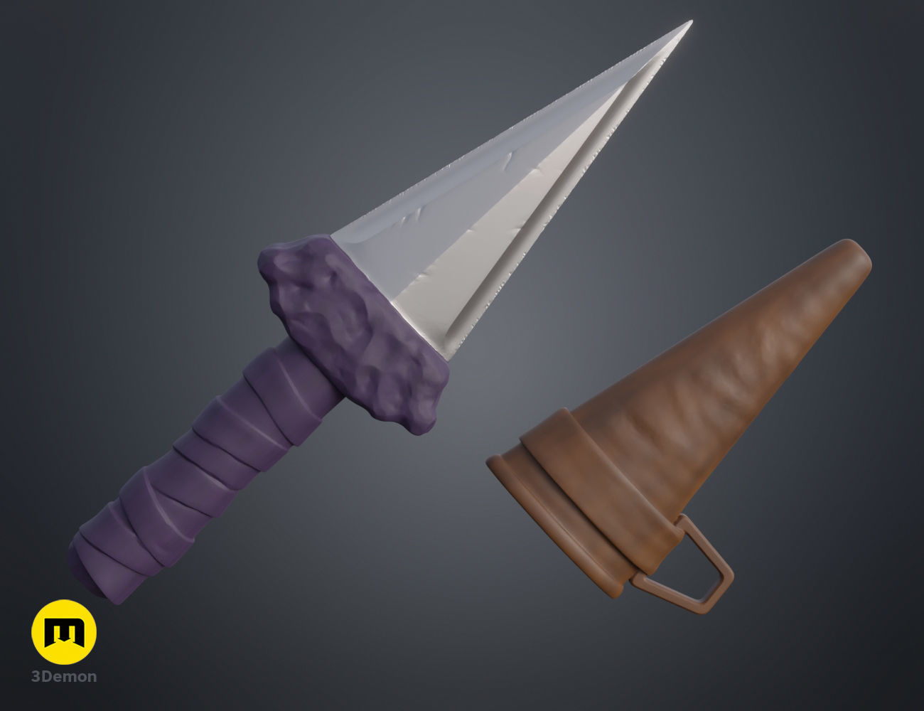 High elf Archer bow and dagger goblin slayer 3D print model_6