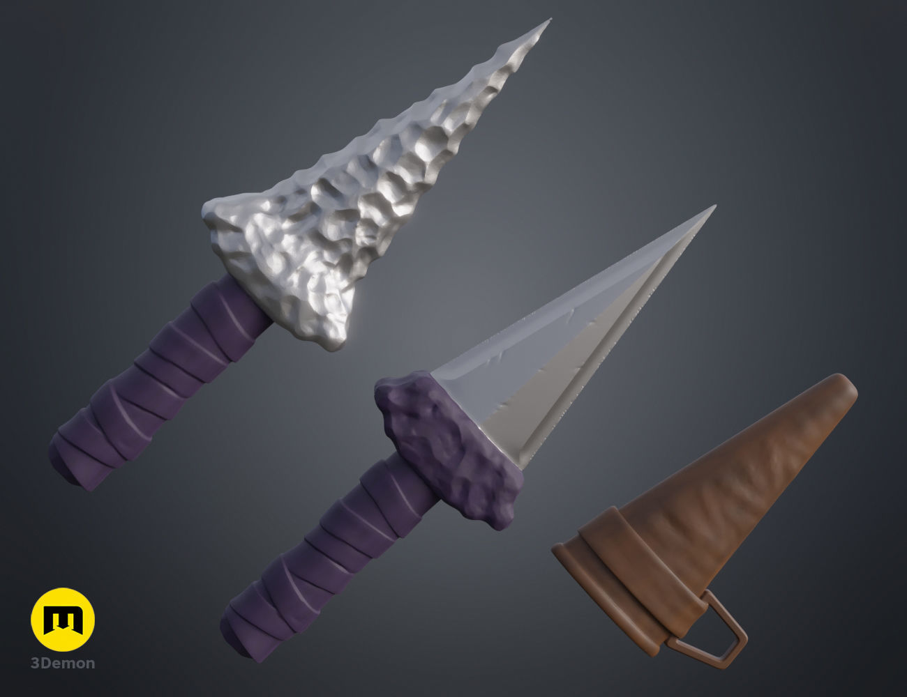 High elf Archer bow and dagger goblin slayer 3D print model_2