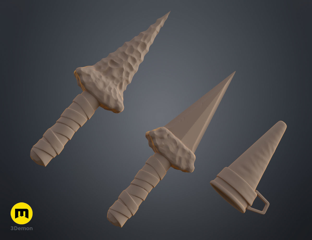 High elf Archer bow and dagger goblin slayer 3D print model_15