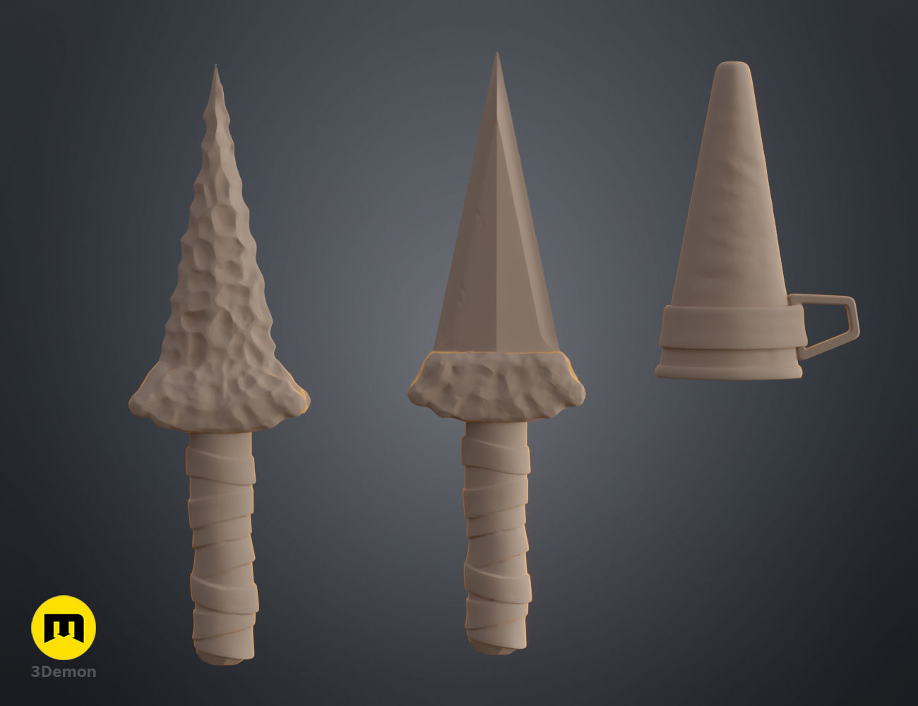 High elf Archer bow and dagger goblin slayer 3D print model_10