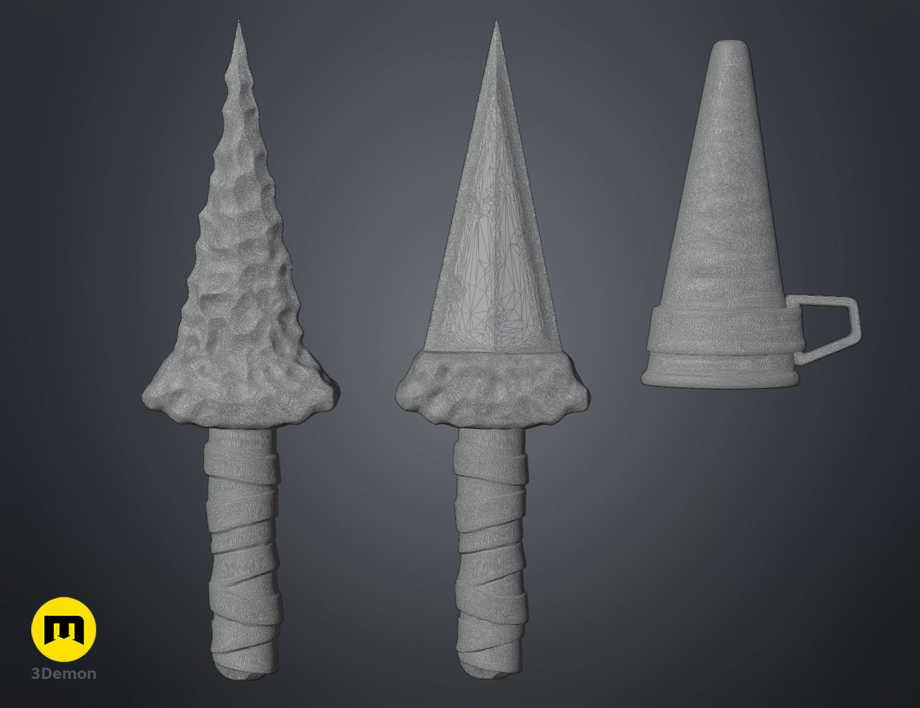 High elf Archer bow and dagger goblin slayer 3D print model_19