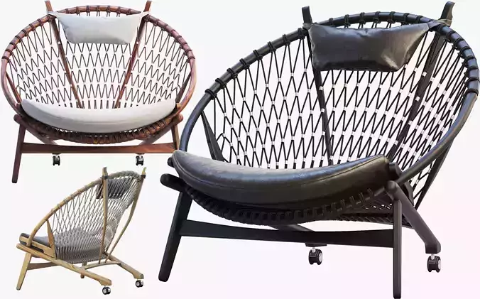 PP130 Circle Chair 3 options 3D model