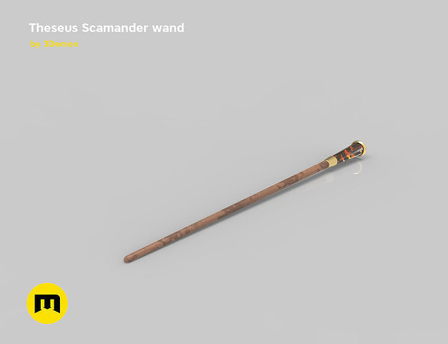 Theseus Scamander wand 3D print model