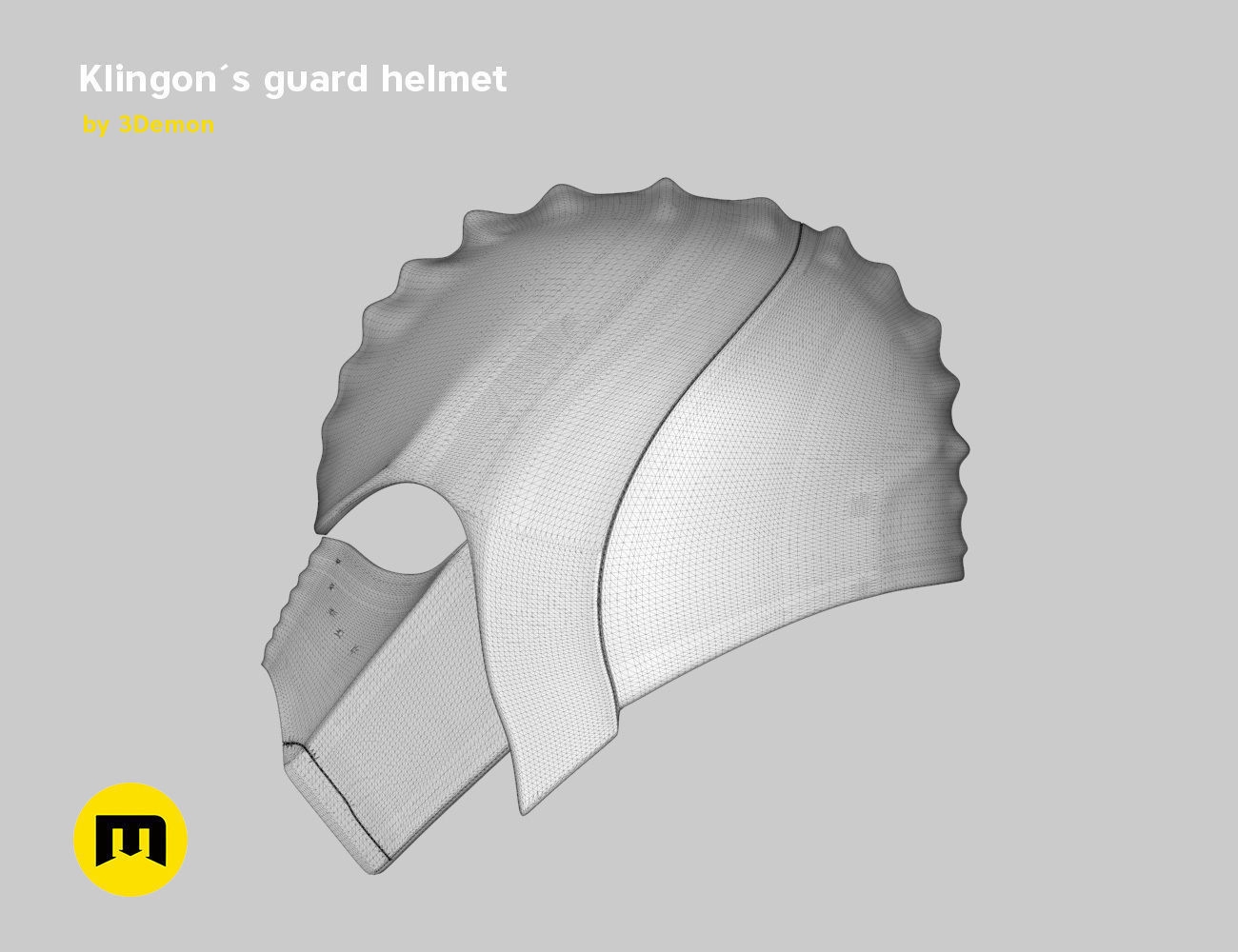 Klingon guard helmet 3D print model_14