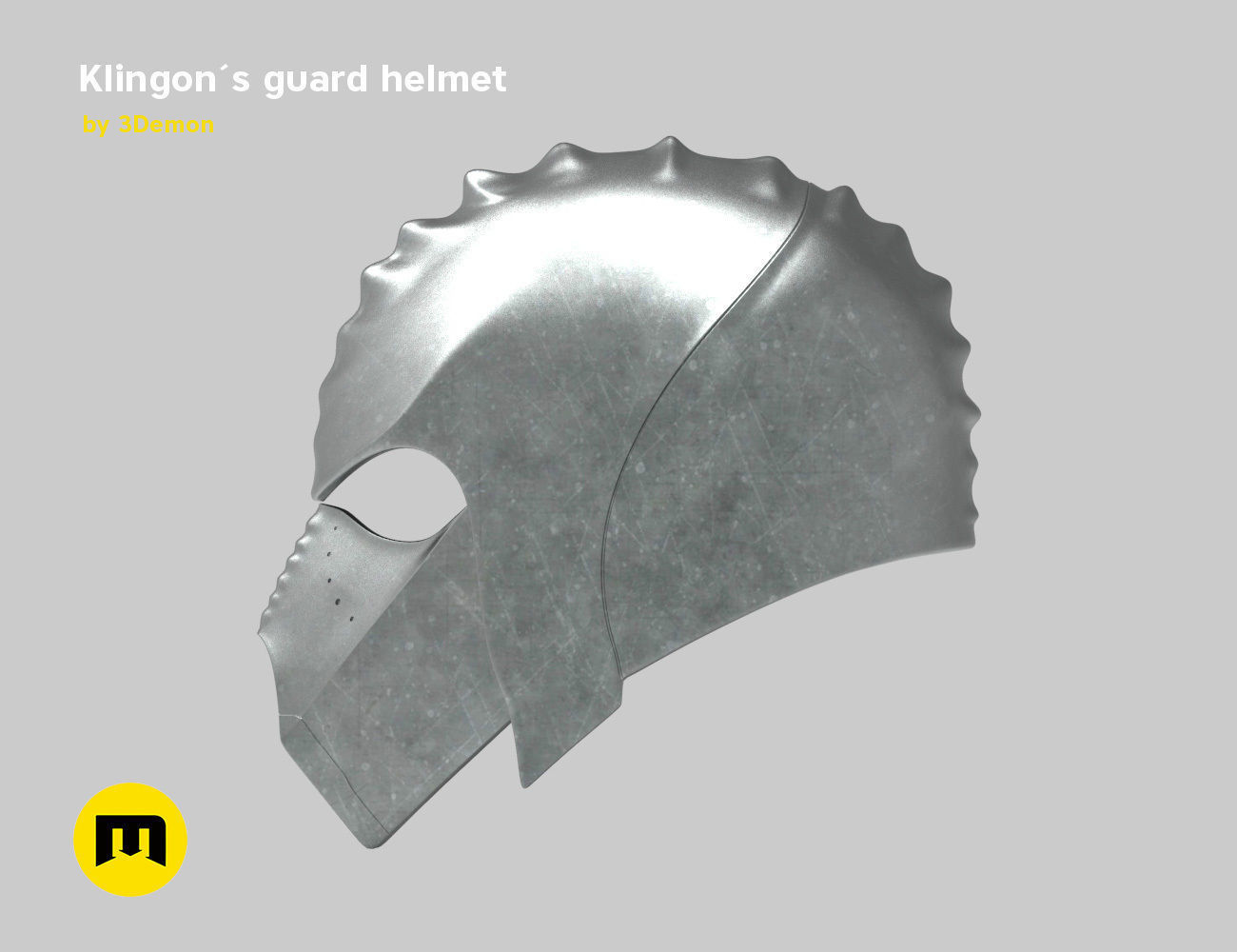 Klingon guard helmet 3D print model_7