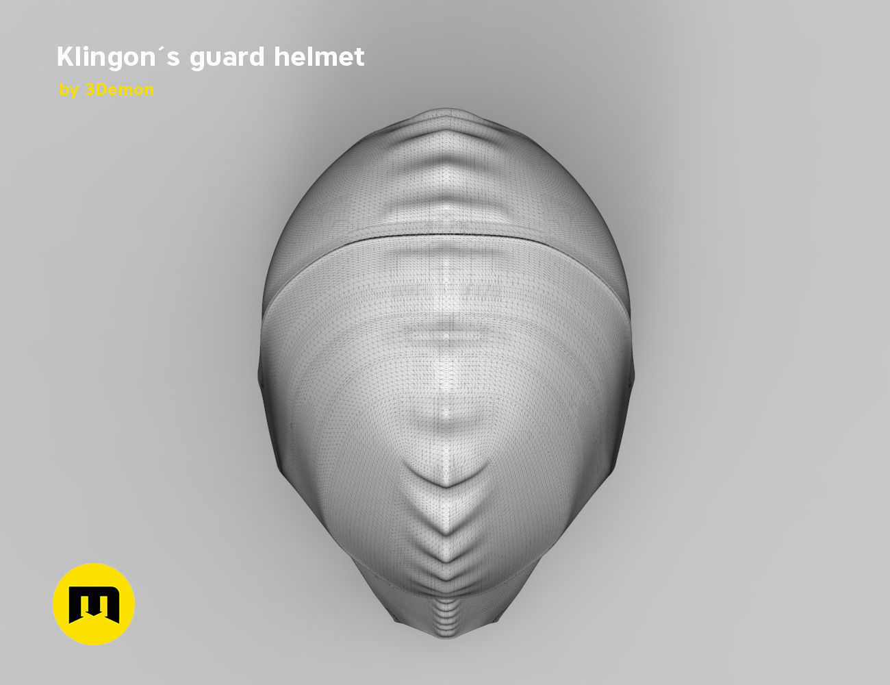 Klingon guard helmet 3D print model_15