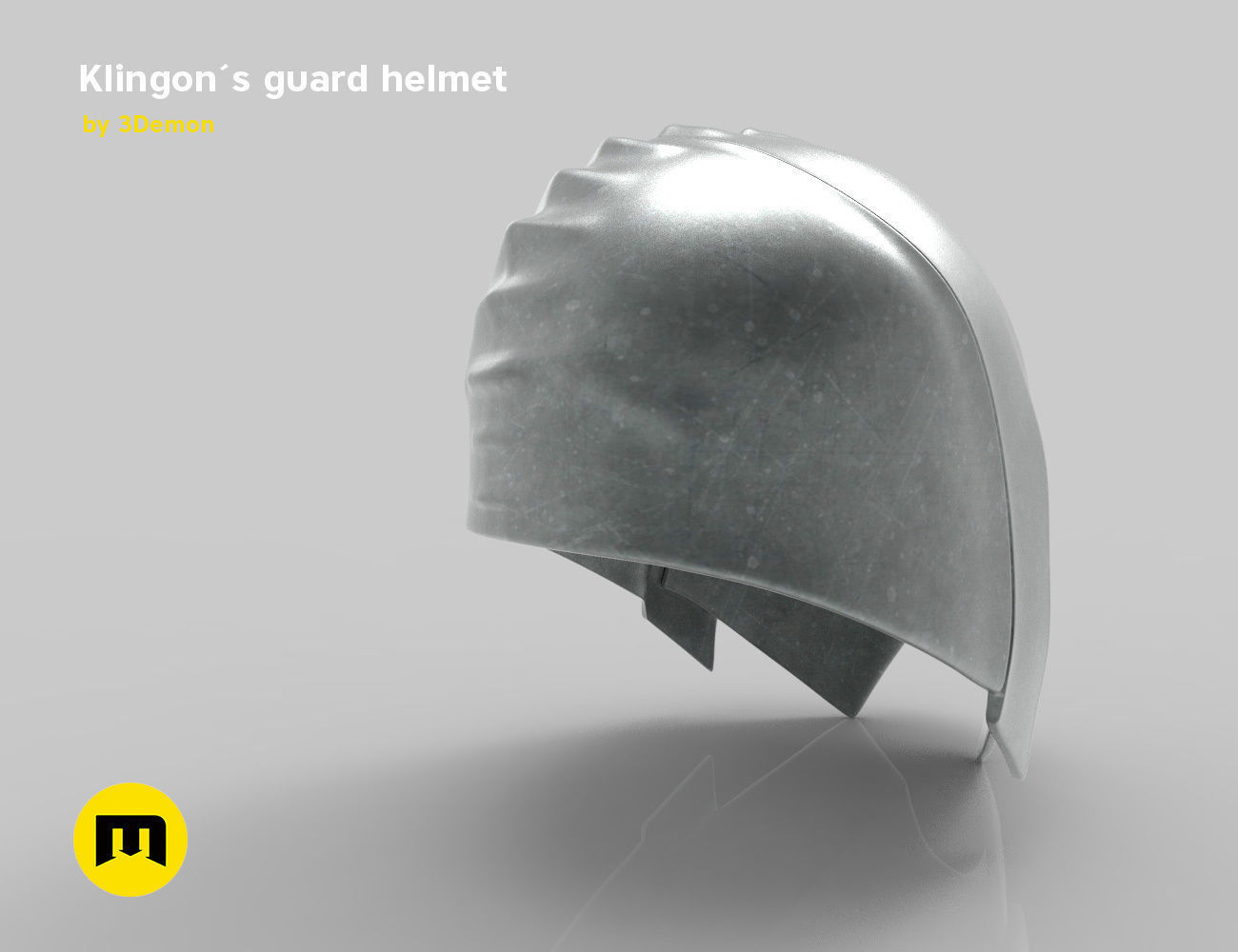 Klingon guard helmet 3D print model_3
