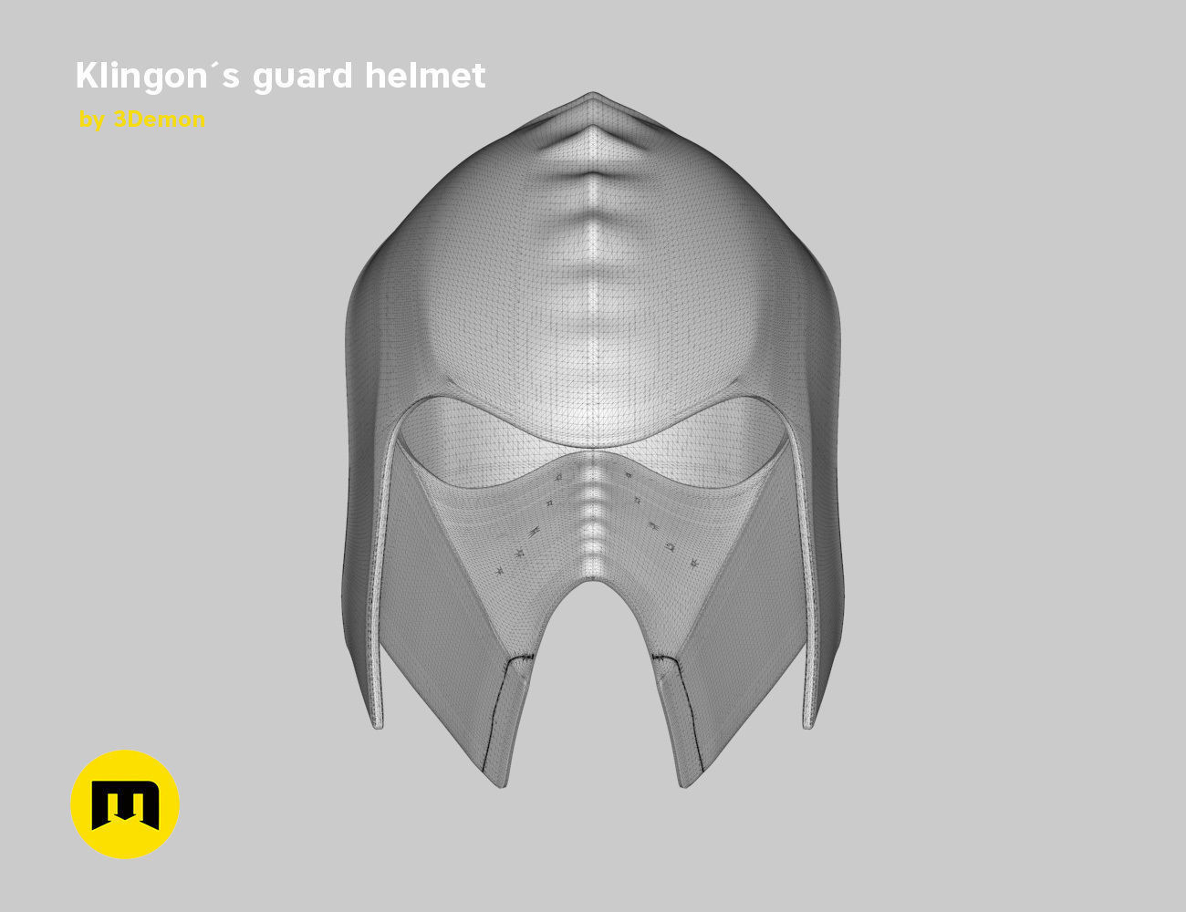 Klingon guard helmet 3D print model_11