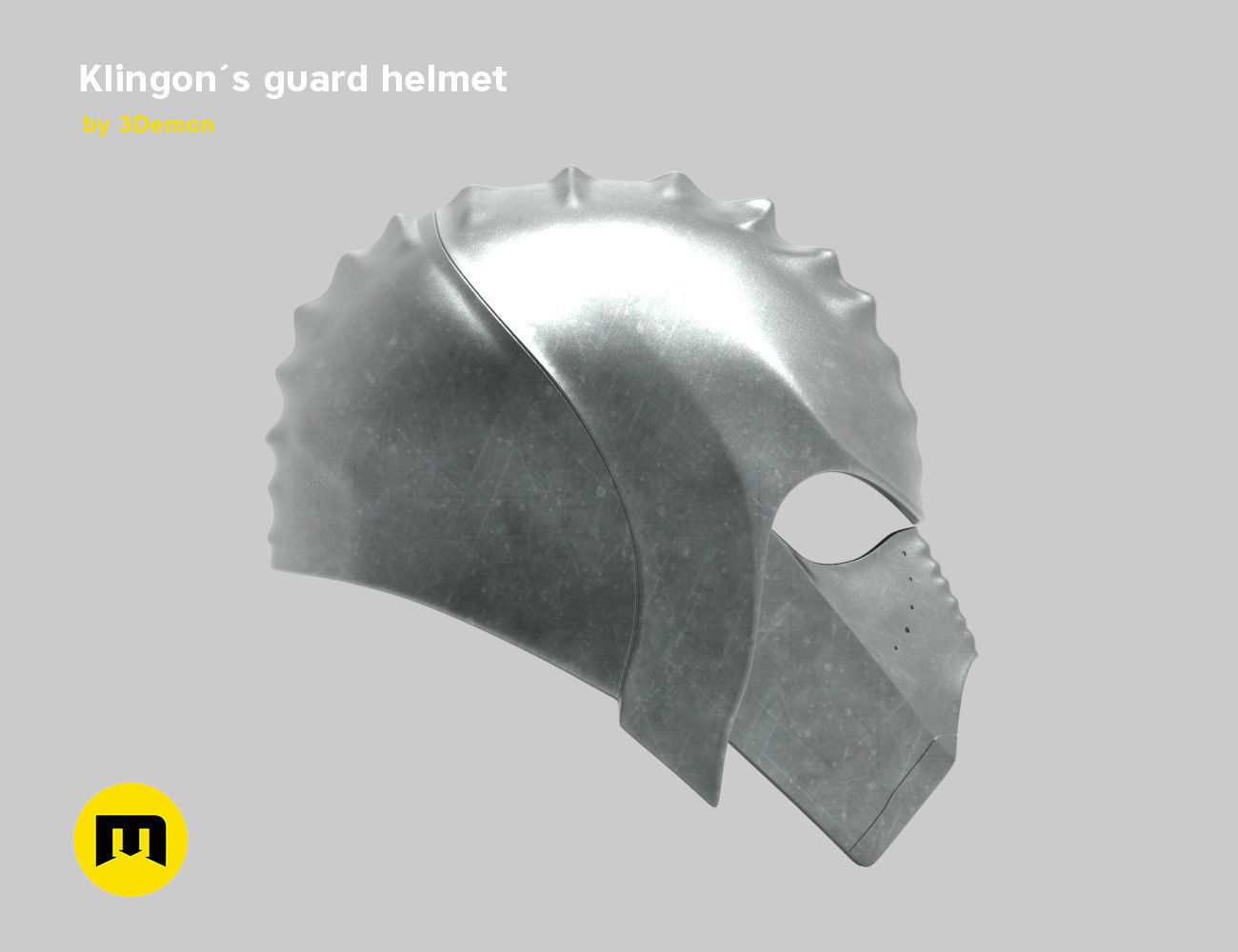 Klingon guard helmet 3D print model_6