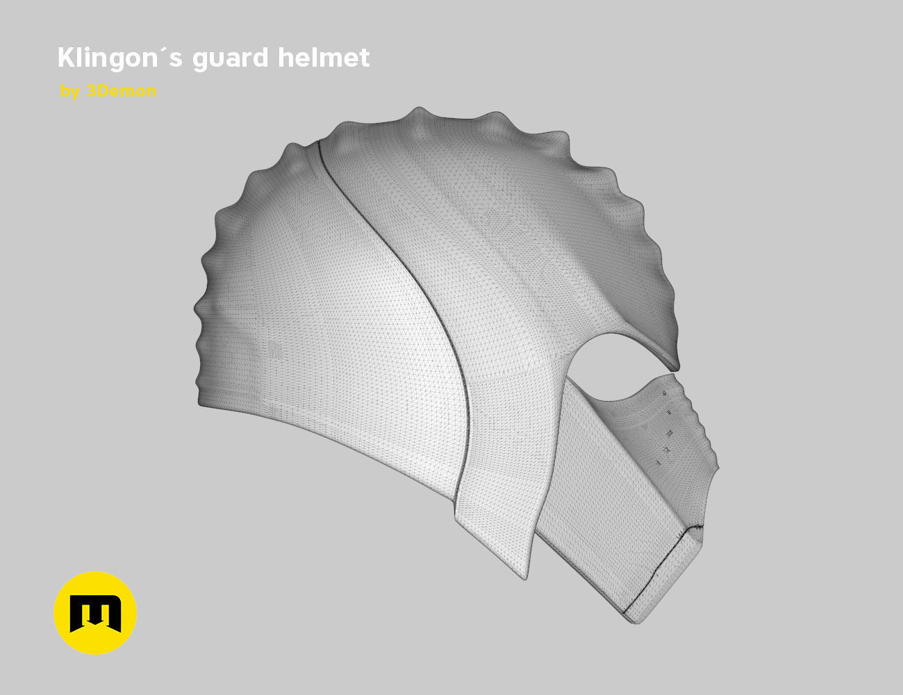 Klingon guard helmet 3D print model_13