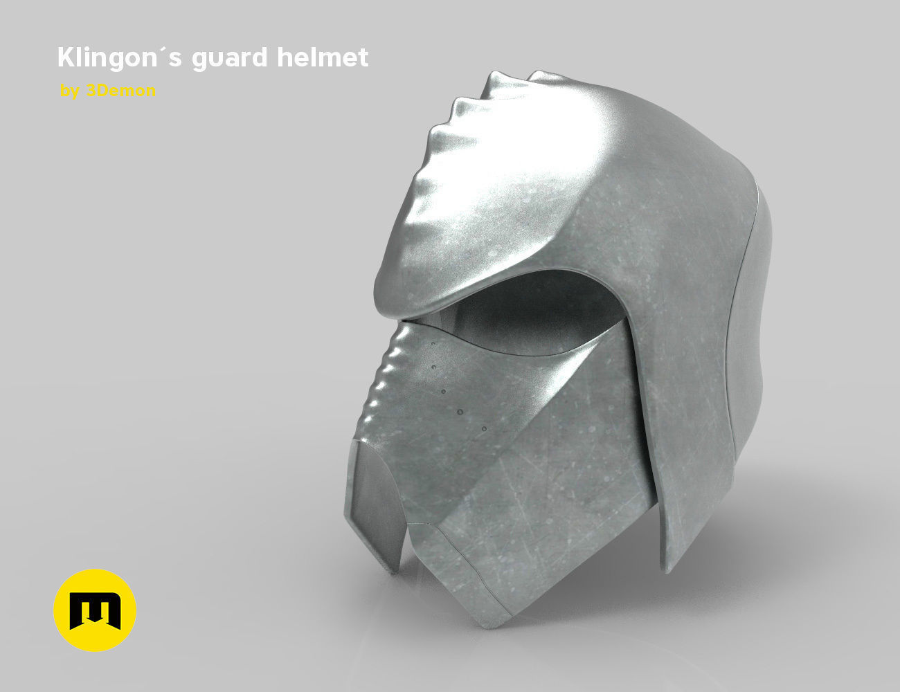 Klingon guard helmet 3D print model_2