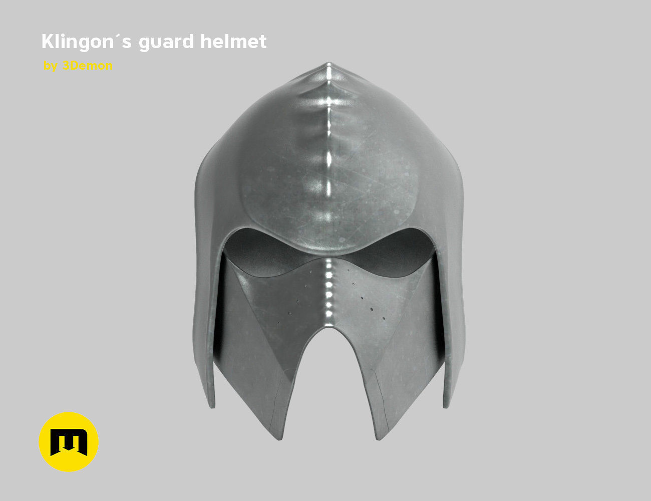 Klingon guard helmet 3D print model_4