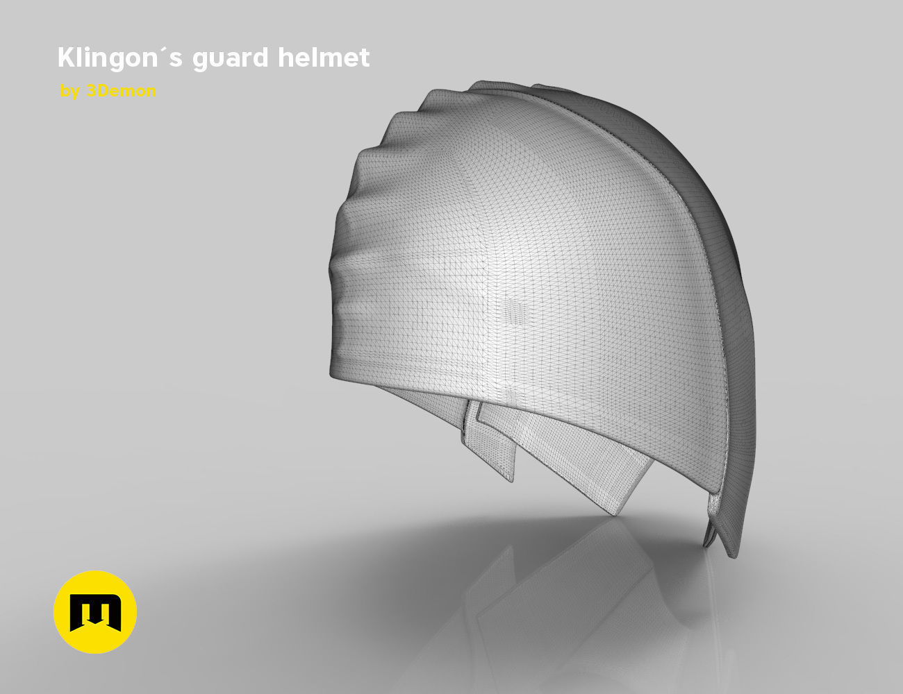 Klingon guard helmet 3D print model_10