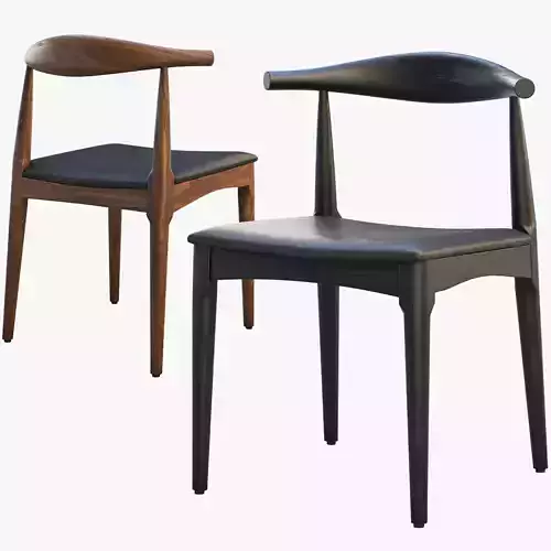 CH20 Elbow Chair 2 options 3D model