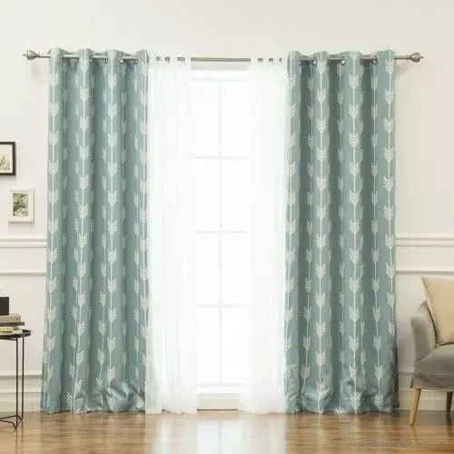 Latitude Run Room Darkening Thermal Grommet Panel Pair 3D model_0