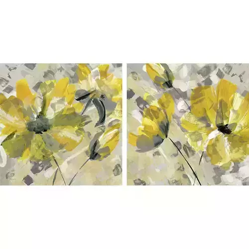 Buttercup 2 Piece Painting Print on Wrapped Canvas Set